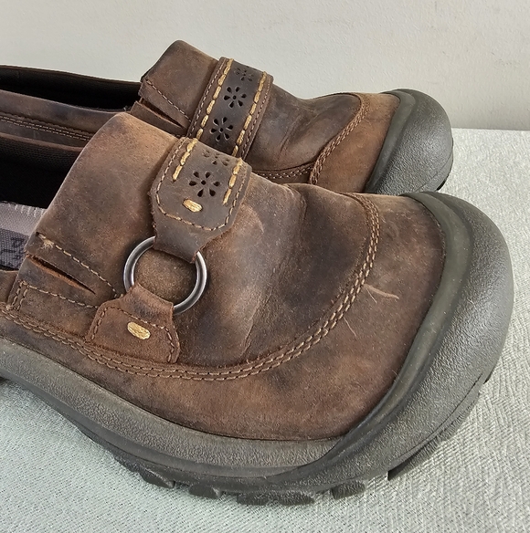 KEEN Kaci ll Womens Brown Leather Slip On Shoes - Picture 3 of 10